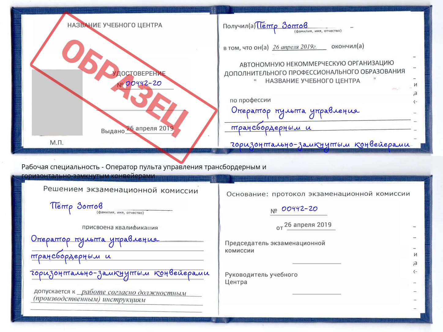 Оператор пульта управления трансбордерным и горизонтально-замкнутым конвейерами Чехов